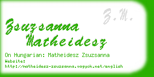 zsuzsanna matheidesz business card